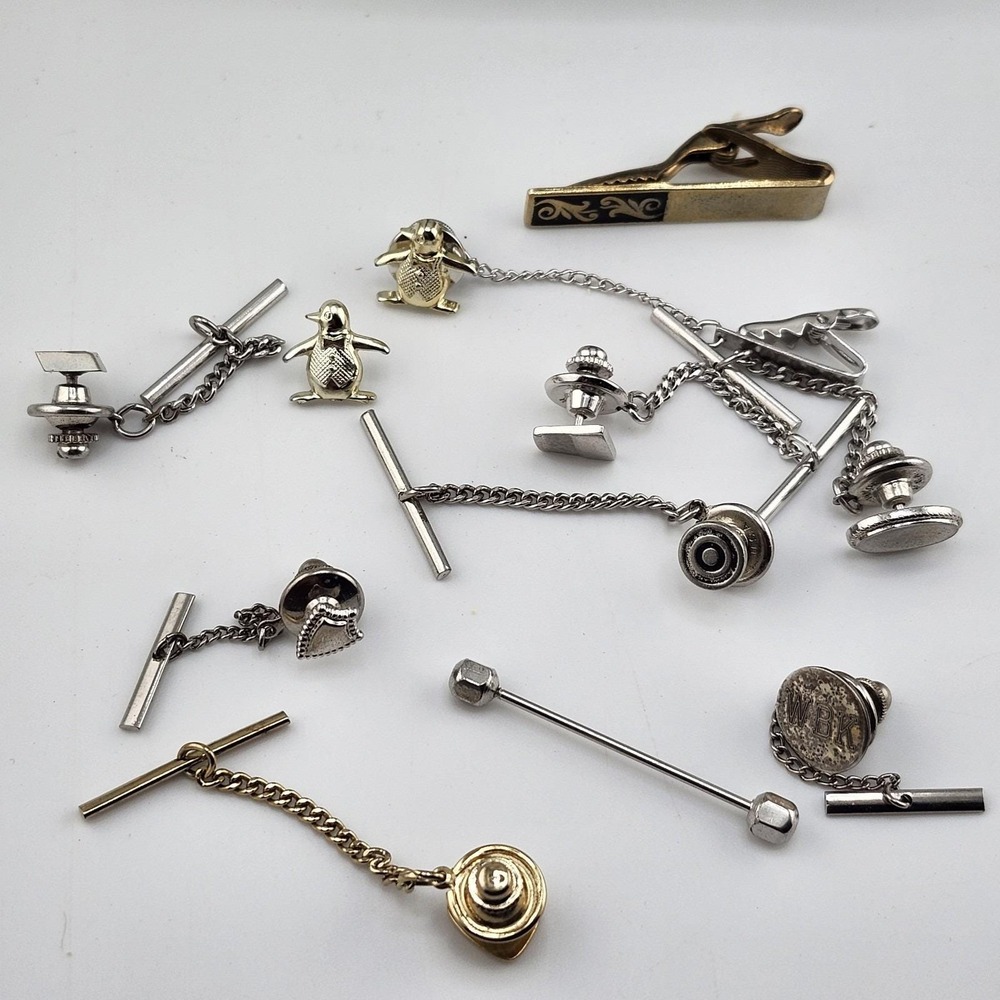 Vintage Tie‎ Tack Bar Lot Hickok Sterling Read